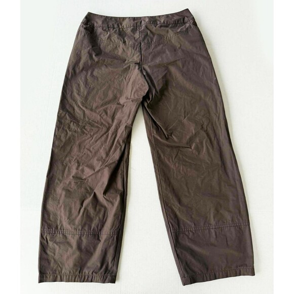 Babette Wide Leg Lantern Barrel Cropped Pants Lagenlook Brown Women's sz. Small - Picture 3 of 8